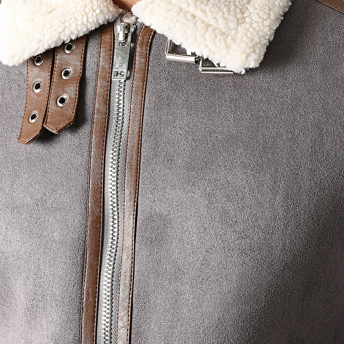 Top 10 🌟 Veste Zippée Col Mouton 220005 Gris Bleu de KZR 🧨 4 Top 10 🌟 Veste Zippée Col Mouton 220005 Gris Bleu de KZR 🧨 – Image 2