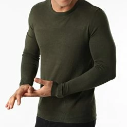 Meilleur prix 🔔 Pull LD-69006 Vert Foncé de KZR 😉 -KZR Soldes kzr 276580 LD 69006 6 20210730T144459 03