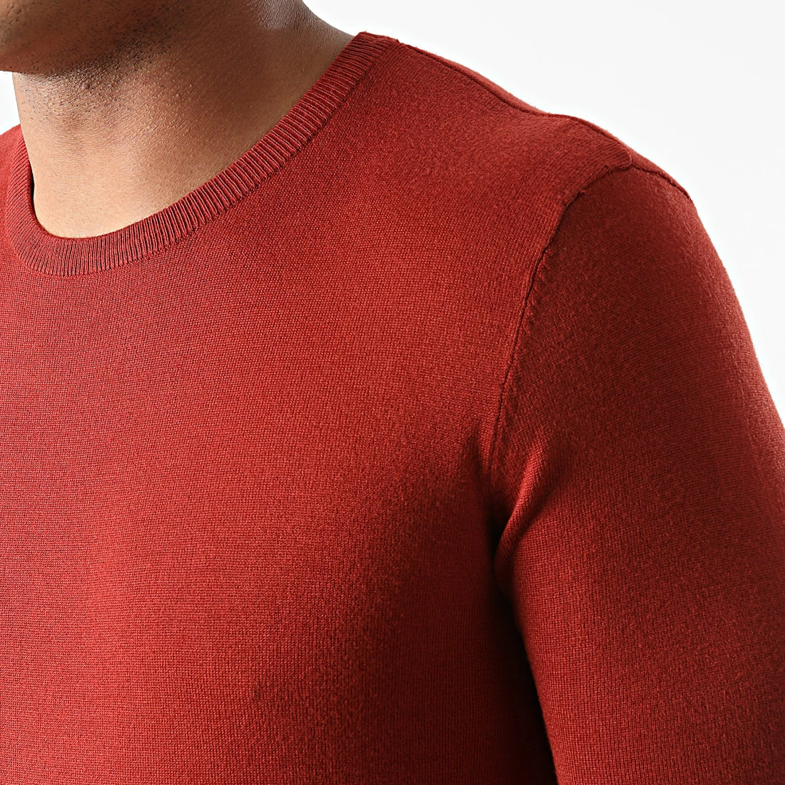 Acheter 😀 Pull LD-69006 Rouge Brique de KZR 🌟 4 Acheter 😀 Pull LD-69006 Rouge Brique de KZR 🌟 – Image 2