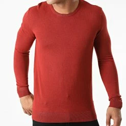 KZR Soldes 23 Acheter 😀 Pull LD-69006 Rouge Brique de KZR 🌟