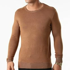 KZR Soldes 25 Offres 😀 Pull LD-69006 Marron de KZR 😍