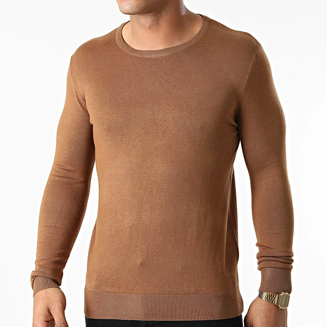 Offres 😀 Pull LD-69006 Marron de KZR 😍 3 Offres 😀 Pull LD-69006 Marron de KZR 😍