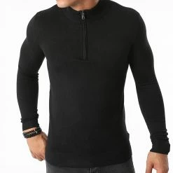 Sortie 😍 Pull Col Zippé LD-69012 Noir de KZR 👍 8 Sortie 😍 Pull Col Zippé LD-69012 Noir de KZR 👍 -KZR Soldes kzr 276587 LD 69012 1 20210802T161514 03