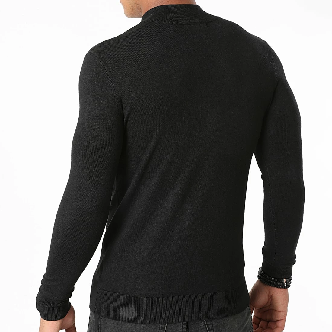 Sortie 😍 Pull Col Zippé LD-69012 Noir de KZR 👍 6 Sortie 😍 Pull Col Zippé LD-69012 Noir de KZR 👍 – Image 4