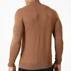 Nouveau 👏 Pull Zippé LD-69011 Marron de KZR 😍 -KZR Soldes kzr 276613 LD 69011 10 20210730T144431 04