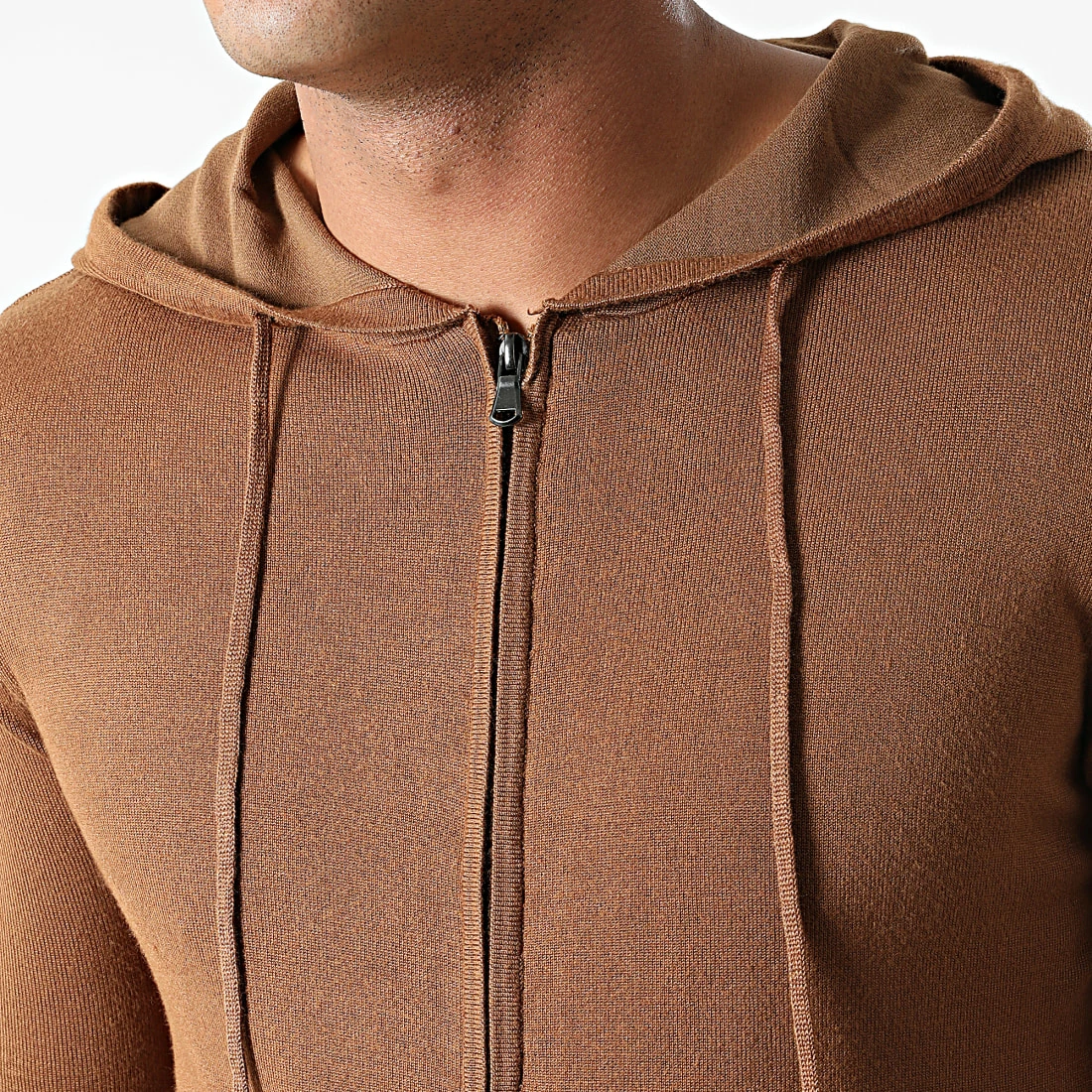 Coupon 🛒 Pull Capuche Zippé LD-69010 Marron de KZR ⌛ 4 Coupon 🛒 Pull Capuche Zippé LD-69010 Marron de KZR ⌛ – Image 2