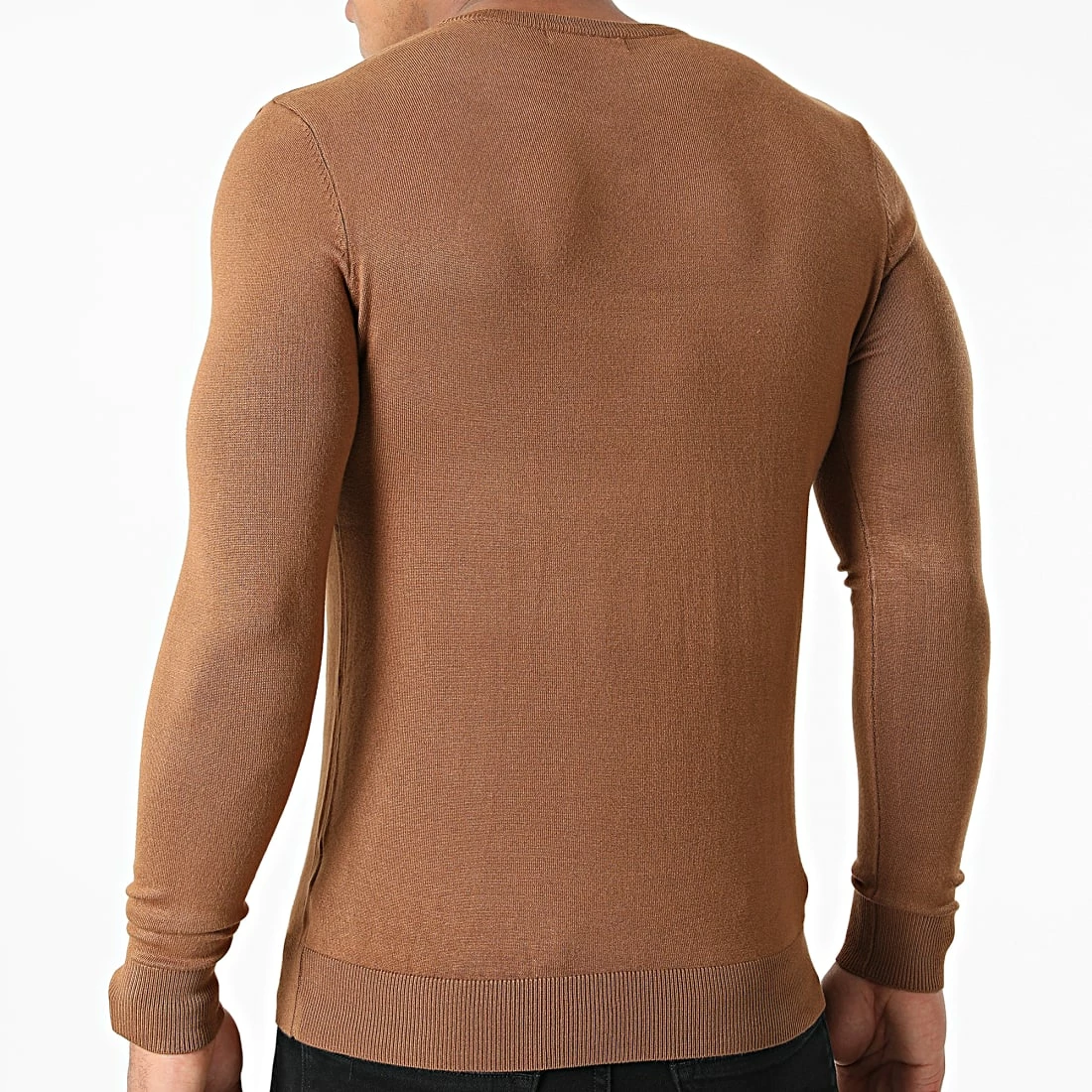 Sortie 👍 Pull Col V LD-69007 Marron de KZR 👏 6 Sortie 👍 Pull Col V LD-69007 Marron de KZR 👏 – Image 4