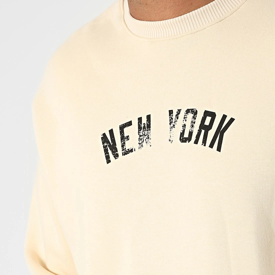 Meilleur prix 🎉 Sweat Crewneck E-12107 Beige de KZR 👏 4 Meilleur prix 🎉 Sweat Crewneck E-12107 Beige de KZR 👏 – Image 2