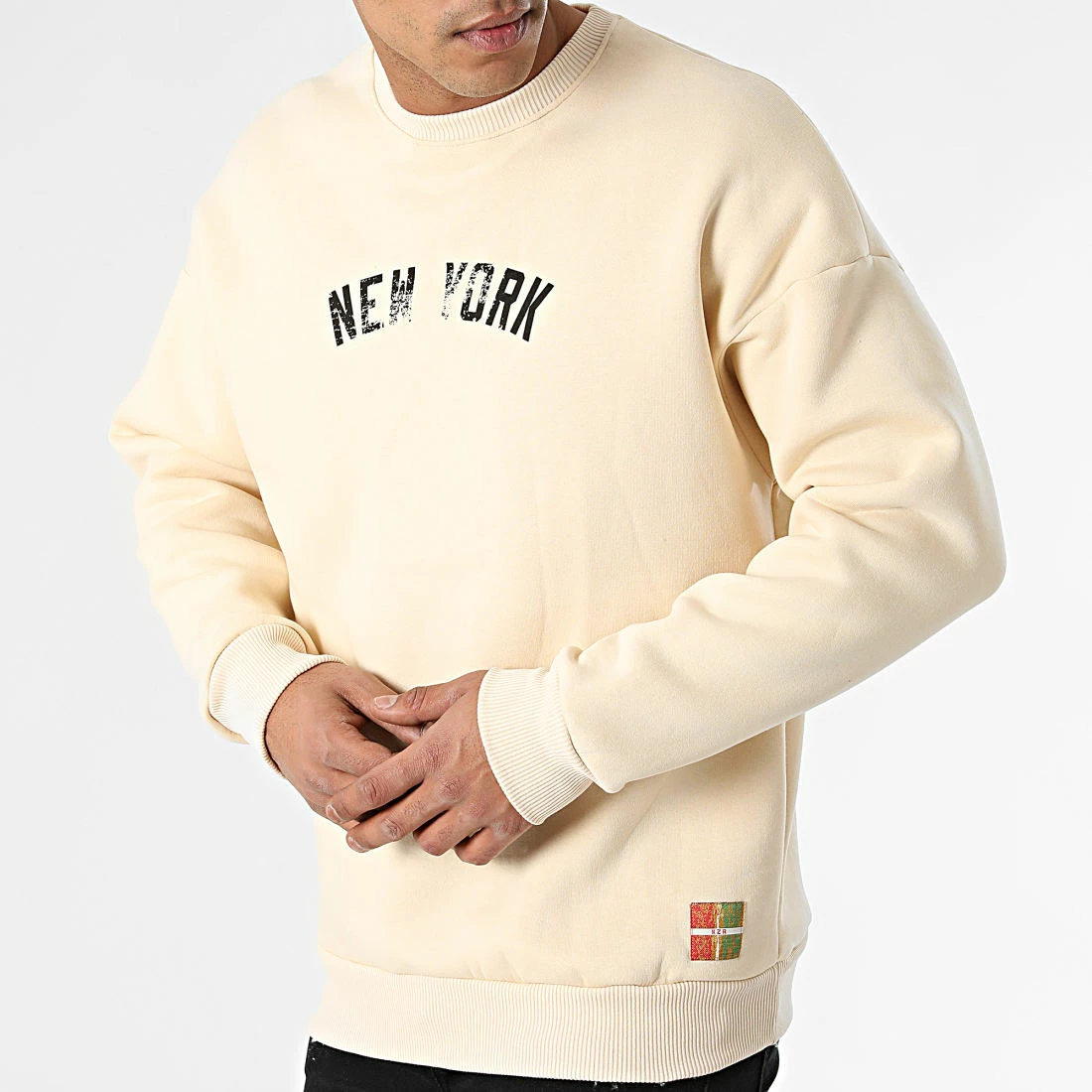 Meilleur prix 🎉 Sweat Crewneck E-12107 Beige de KZR 👏 5 Meilleur prix 🎉 Sweat Crewneck E-12107 Beige de KZR 👏 – Image 3