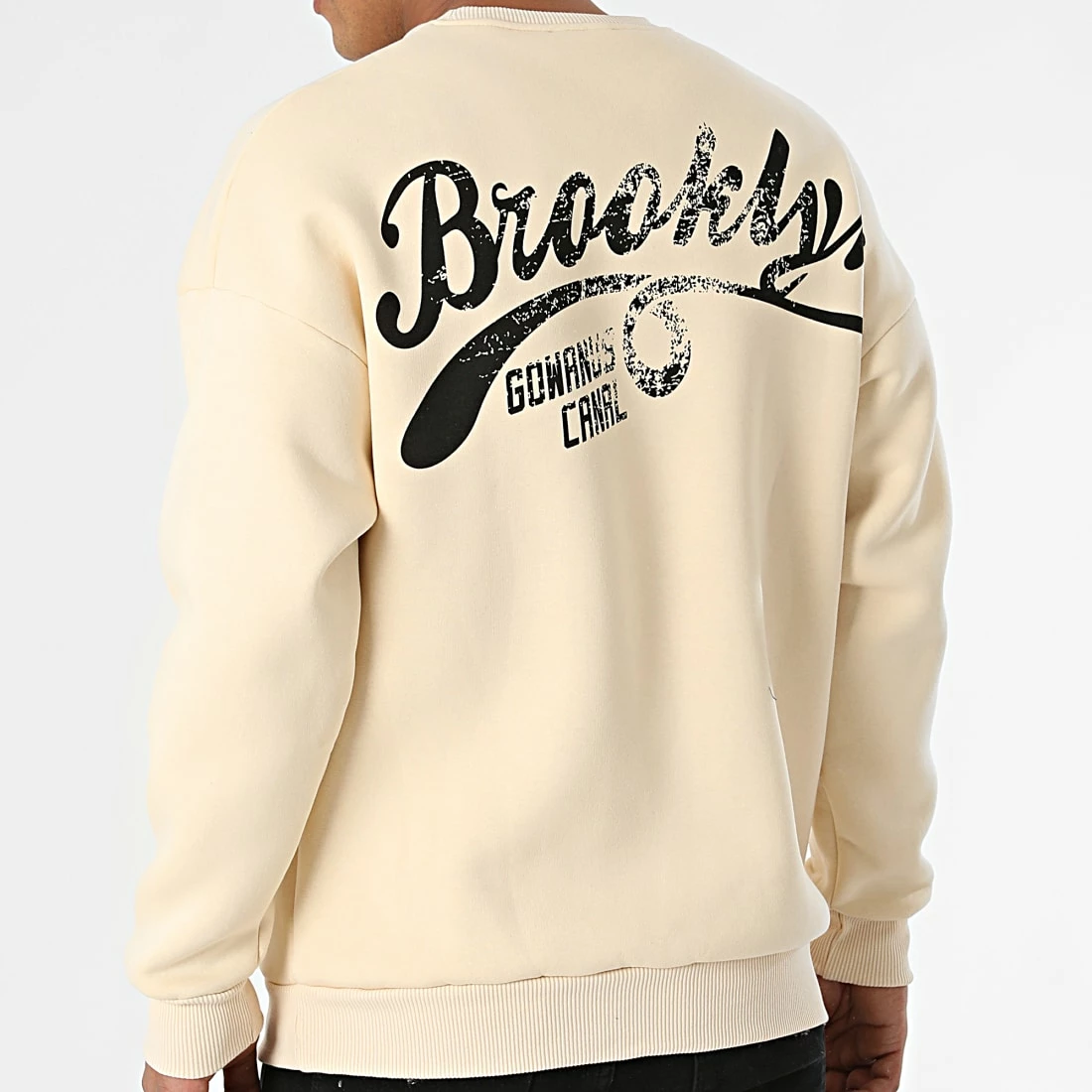 Meilleur prix 🎉 Sweat Crewneck E-12107 Beige de KZR 👏 6 Meilleur prix 🎉 Sweat Crewneck E-12107 Beige de KZR 👏 – Image 4