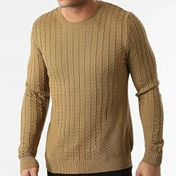 De gros ❤️ Pull J-2430 Marron de KZR 🧨