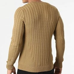 De gros ❤️ Pull J-2430 Marron de KZR 🧨 -KZR Soldes kzr 291358 J 2430 DARKBEIGE 20211110T152725 04