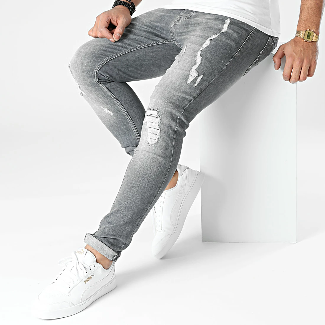 Grosses soldes 🔥 Jean Skinny 9073 Gris de KZR 🥰 5 Grosses soldes 🔥 Jean Skinny 9073 Gris de KZR 🥰 – Image 3