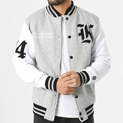 Top 10 ❤️ Veste Teddy Gris Chiné Blanc de KZR 🎉 -KZR Soldes kzr 295014 TEDDY GREY 20211214T161122 03