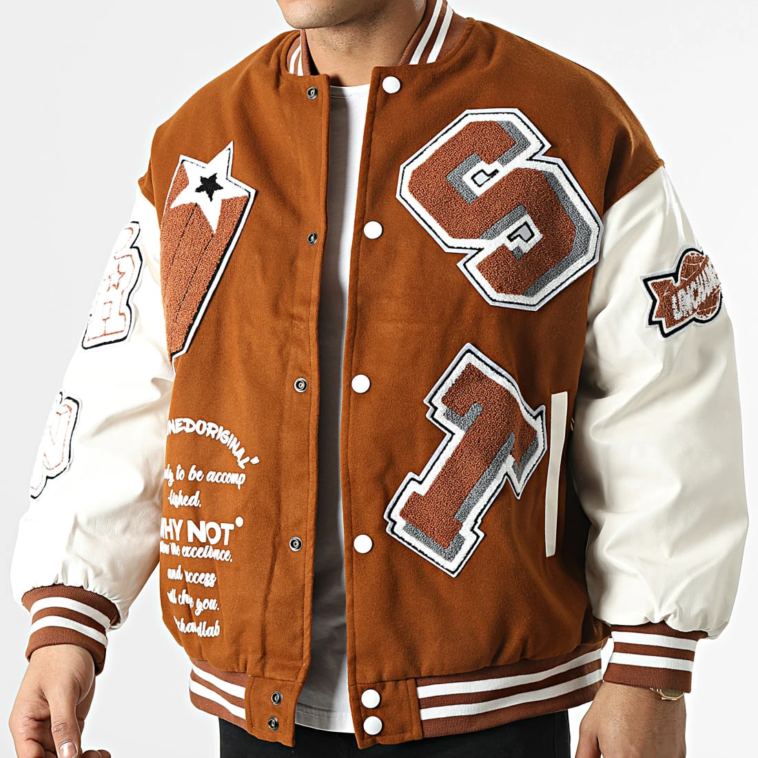 Budget 🤩 Veste Teddy MK21006 Camel Blanc de KZR 🔔 5 Budget 🤩 Veste Teddy MK21006 Camel Blanc de KZR 🔔 – Image 3