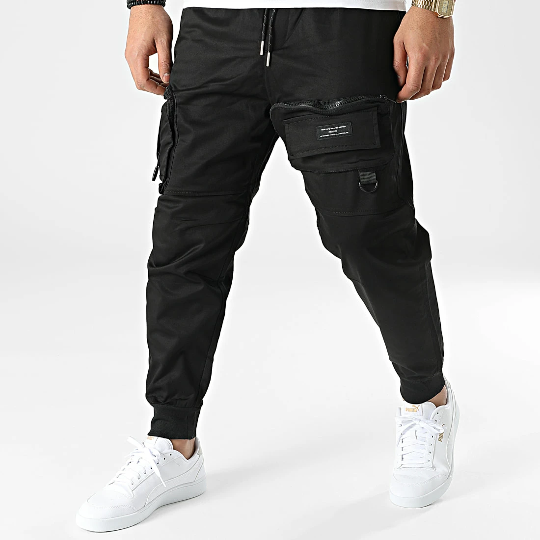 Meilleure vente ✔️ Pantalon Cargo MK21002 Noir de KZR 🤩 3 Meilleure vente ✔️ Pantalon Cargo MK21002 Noir de KZR 🤩