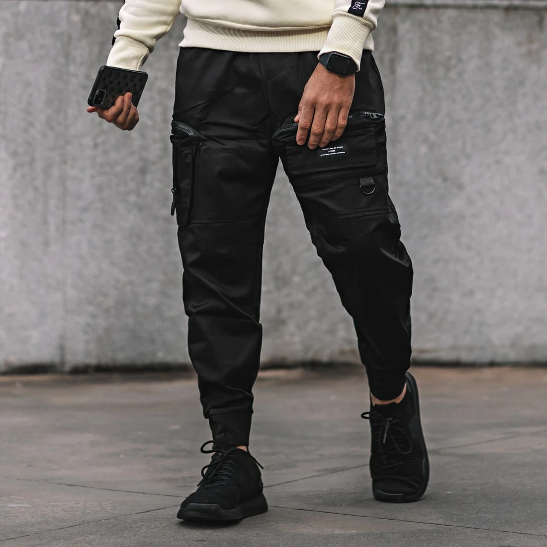 Meilleure vente ✔️ Pantalon Cargo MK21002 Noir de KZR 🤩 9 Meilleure vente ✔️ Pantalon Cargo MK21002 Noir de KZR 🤩 – Image 7