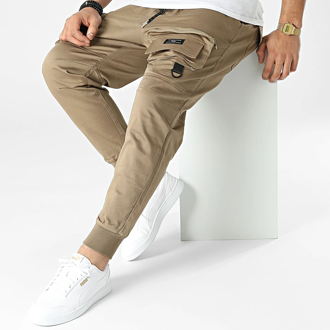 Nouveau 💯 Pantalon Cargo MK21002 Camel de KZR ⭐ 5 Nouveau 💯 Pantalon Cargo MK21002 Camel de KZR ⭐ – Image 3