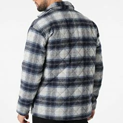 Tout neuf 😀 Surchemise 101400 Bleu Marine Gris de KZR 🧨 -KZR Soldes kzr 296944 J 101400 NAVY BLUE 20220106T155447 04