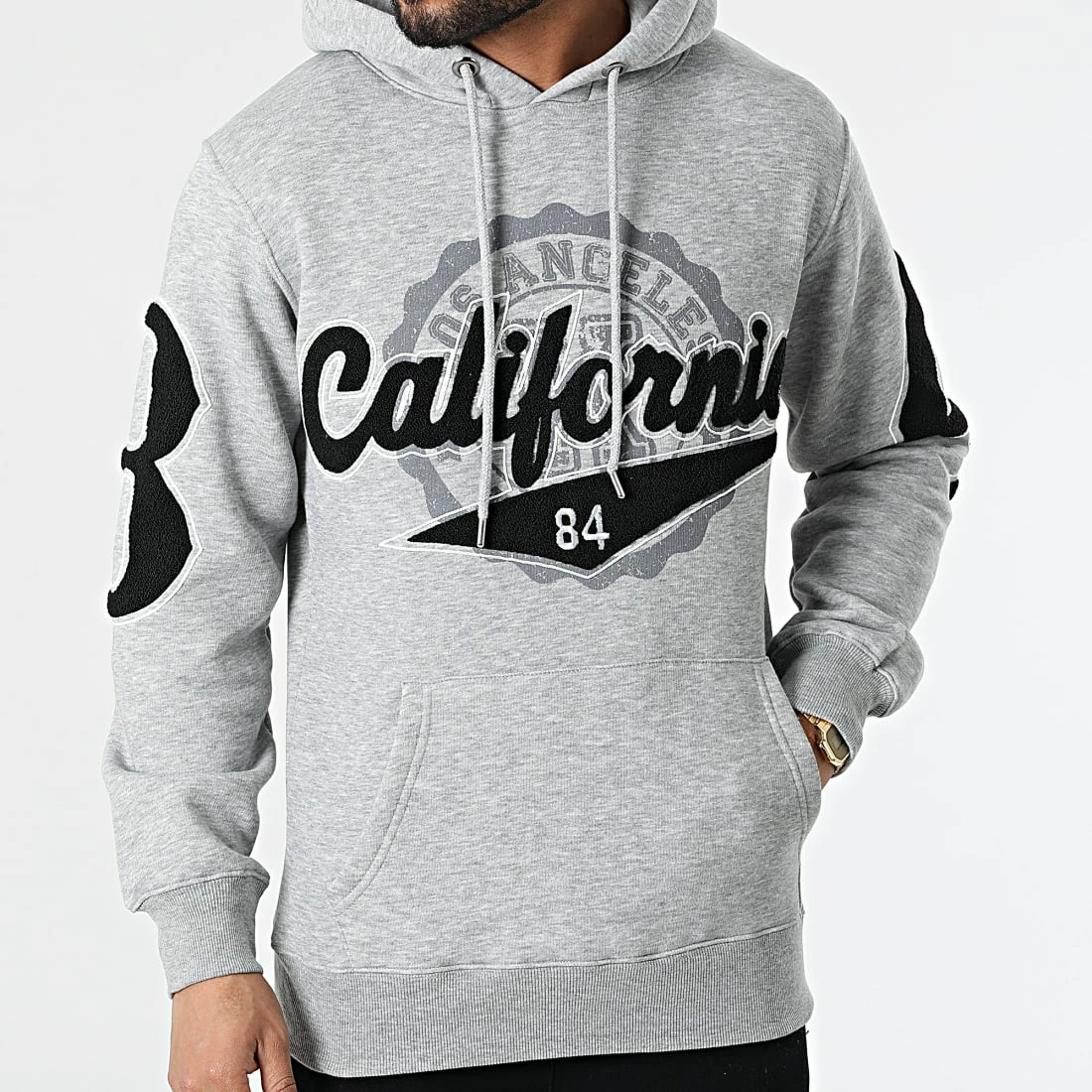 Meilleure vente 👏 Sweat Capuche Jack Gris Chiné de KZR 🧨 5 Meilleure vente 👏 Sweat Capuche Jack Gris Chiné de KZR 🧨 – Image 3