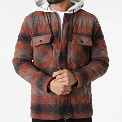 Nouveau 🎁 Surchemise 101300 Marron de KZR 🎉 -KZR Soldes kzr 296951 J 101300 BRICK MARINE 20220106T155209 03