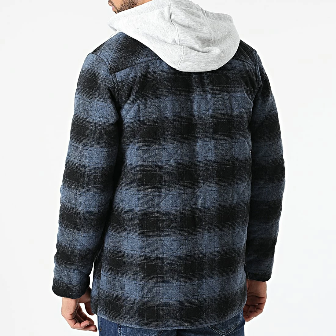 Budget 💯 Surchemise 101300 Bleu Marine Gris de KZR 🤩 6 Budget 💯 Surchemise 101300 Bleu Marine Gris de KZR 🤩 – Image 4