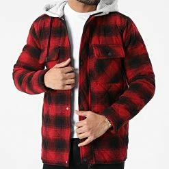 Le moins cher ✔️ Surchemise 101300 Carreaux Rouge Noir de KZR 😉