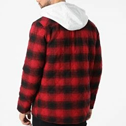 Le moins cher ✔️ Surchemise 101300 Carreaux Rouge Noir de KZR 😉 -KZR Soldes kzr 296955 J 101300 RED BLACK 20220106T155253 04