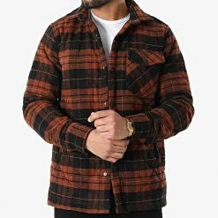 Promo 🌟 Surchemise 101202 Marron de KZR ✨ -KZR Soldes kzr 296957 J 101202 TILE RED 20220106T155319 03