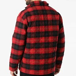 Tout neuf ⭐ Surchemise 101400 Carreaux Rouge Noir de KZR 🌟 -KZR Soldes kzr 296959 J 101400 RED 20220106T155513 04