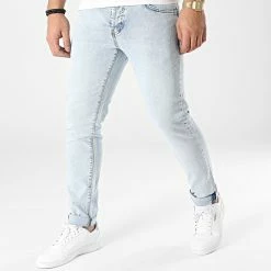 Meilleur prix 🔔 Jean Skinny 3405 Bleu Wash de KZR 😀