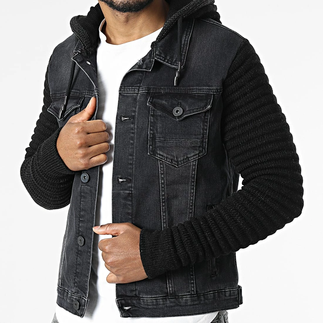 Remise ✔️ Veste Jean J-5240 Noir de KZR 🥰 3 Remise ✔️ Veste Jean J-5240 Noir de KZR 🥰