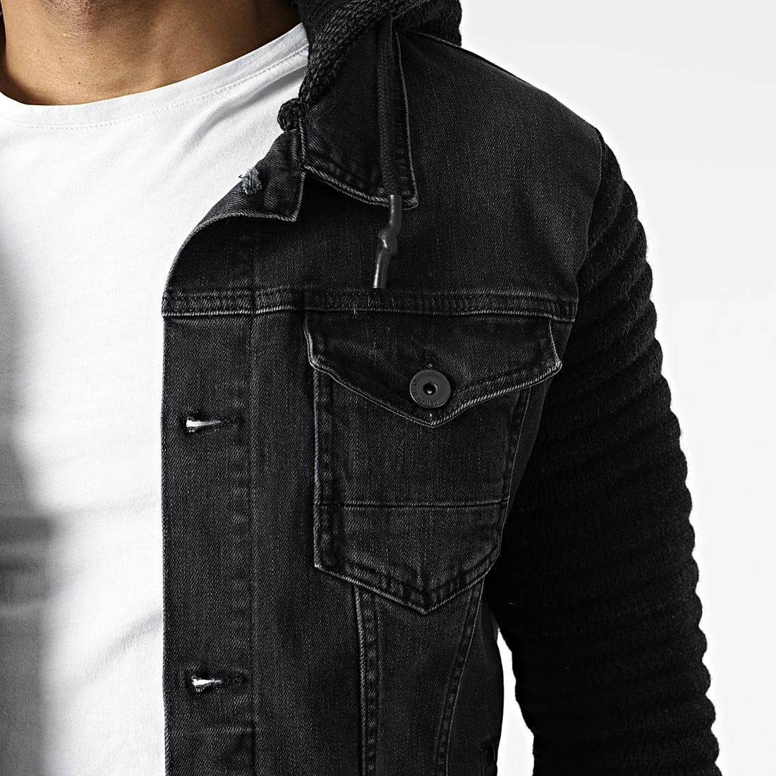 Remise ✔️ Veste Jean J-5240 Noir de KZR 🥰 4 Remise ✔️ Veste Jean J-5240 Noir de KZR 🥰 – Image 2