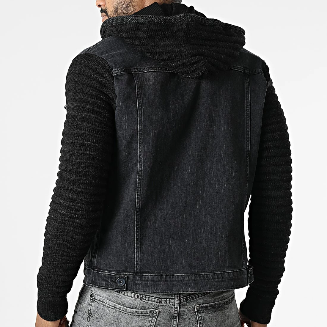 Remise ✔️ Veste Jean J-5240 Noir de KZR 🥰 6 Remise ✔️ Veste Jean J-5240 Noir de KZR 🥰 – Image 4