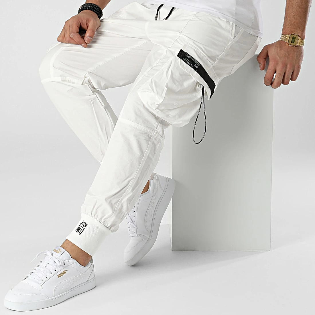 Vente flash 👏 Jogger Pant Regular Fit 18171 Blanc de KZR ❤️ 5 Vente flash 👏 Jogger Pant Regular Fit 18171 Blanc de KZR ❤️ – Image 3