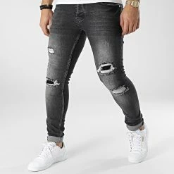 Nouveau 🤩 Jean Skinny P22-008 Gris Anthracite de KZR 🌟