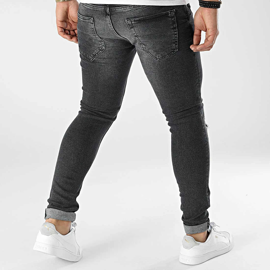 Nouveau 🤩 Jean Skinny P22-008 Gris Anthracite de KZR 🌟 6 Nouveau 🤩 Jean Skinny P22-008 Gris Anthracite de KZR 🌟 – Image 4