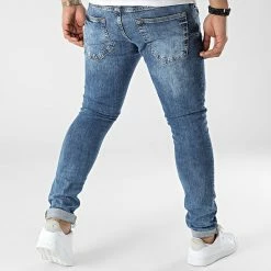 Tout neuf ⭐ Jean Skinny P22-001 Bleu Denim de KZR 🧨 -KZR Soldes kzr 300509 P22 001 BLUE 20220131T135846 04
