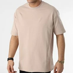 Offres 👏 Tee 👕 Shirt Oversize O-82001 Beige de KZR 🥰