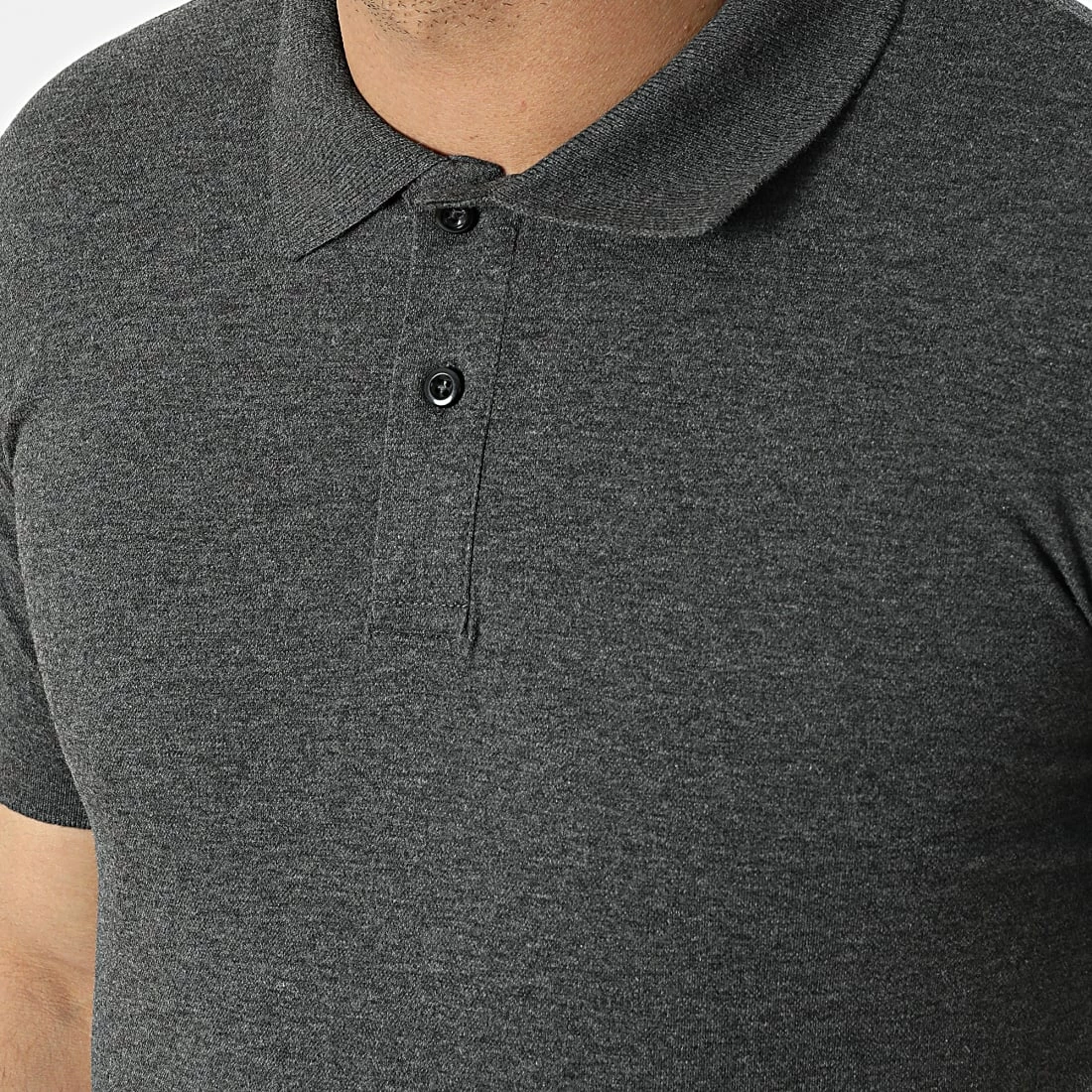 Nouveau 😍 Polo Manches Courtes O-82002 Gris Anthracite Chiné de KZR 🌟 4 Nouveau 😍 Polo Manches Courtes O-82002 Gris Anthracite Chiné de KZR 🌟 – Image 2