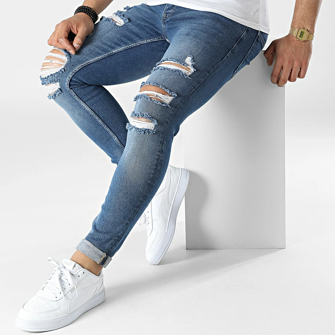Sortie 🔥 Jean Skinny P22-010 Bleu Denim de KZR 🤩 4 Sortie 🔥 Jean Skinny P22-010 Bleu Denim de KZR 🤩 – Image 2