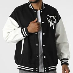 De gros 🤩 Veste Teddy MK21010 Noir Blanc de KZR ⌛ 8 De gros 🤩 Veste Teddy MK21010 Noir Blanc de KZR ⌛ -KZR Soldes kzr 312704 MK21010 BLACK 20220407T160418 03