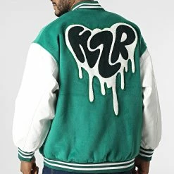 Sortie 👏 Veste Teddy MK21010 Vert Blanc de KZR 🤩 -KZR Soldes kzr 312705 MK21010 GREEN 20220411T161150 04