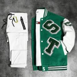 De gros 🎉 Veste Teddy MK21006 Vert Blanc de KZR ✔️ -KZR Soldes kzr 312706 MK21006 GREEN 20220525T101136 05