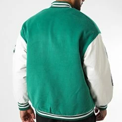 De gros 🎉 Veste Teddy MK21006 Vert Blanc de KZR ✔️ -KZR Soldes kzr 312706 MK21006 GREEN 20220712T155600 04