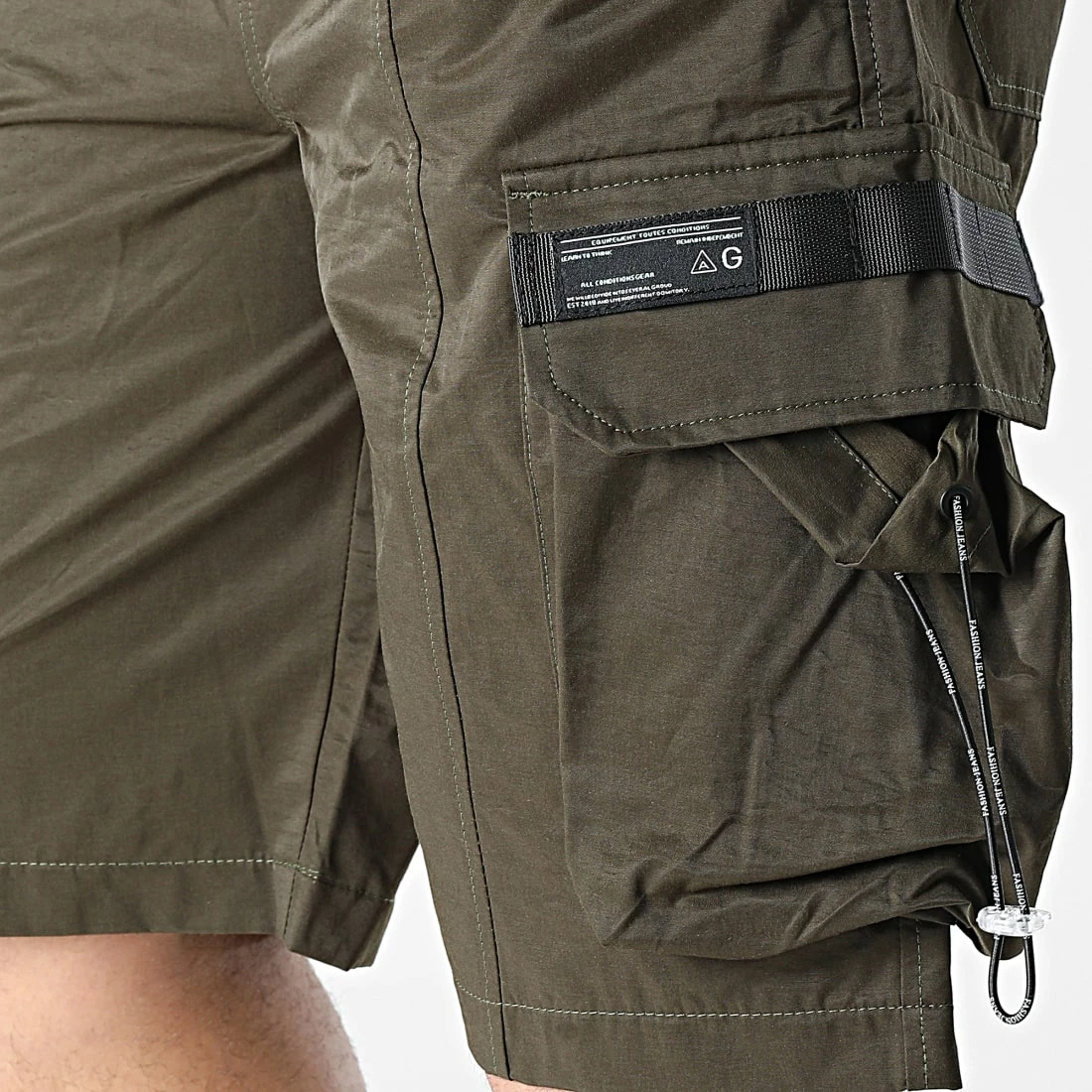 Sortie ⭐ Short Cargo 18210 Vert Kaki de KZR 👍 3 Sortie ⭐ Short Cargo 18210 Vert Kaki de KZR 👍 – Image 2