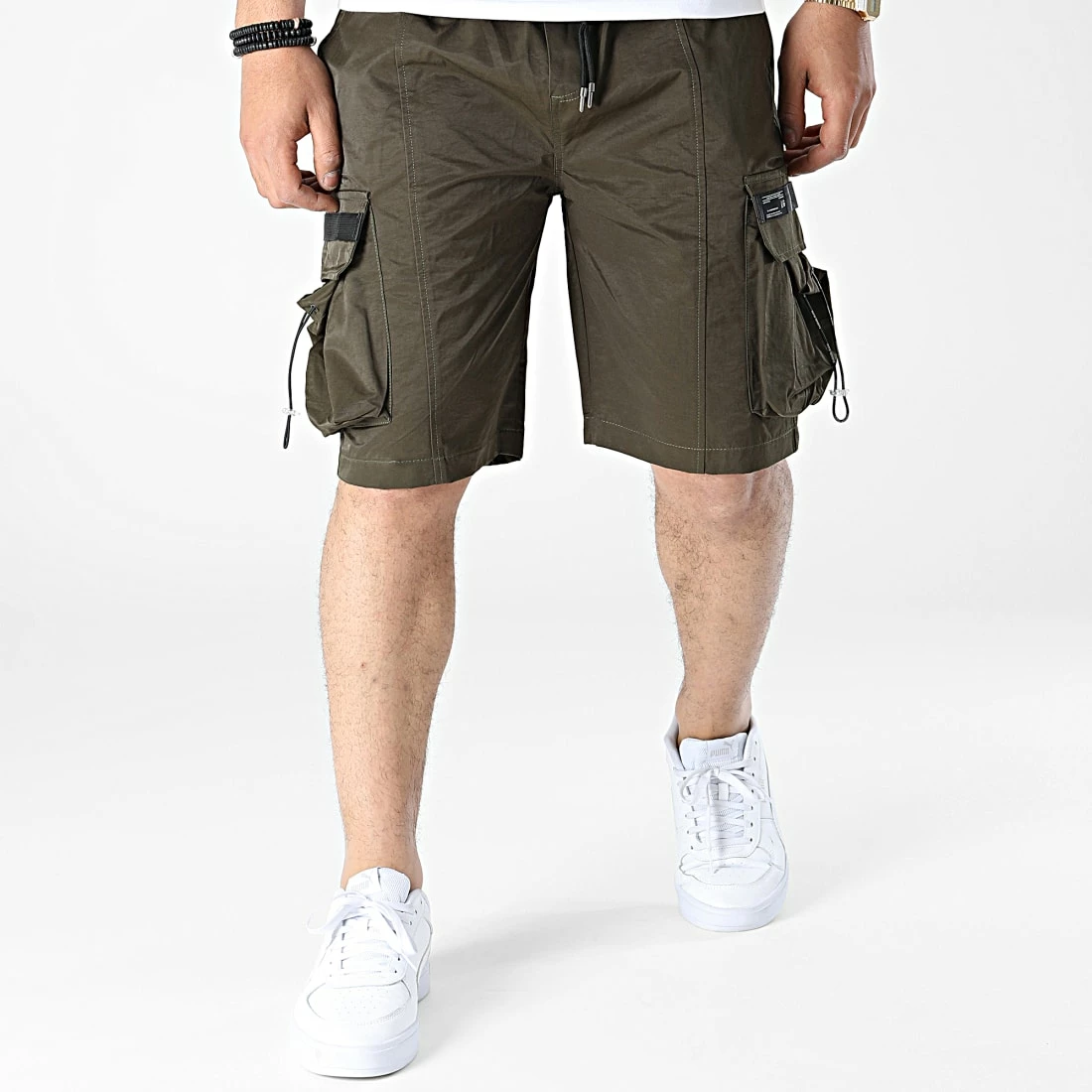 Sortie ⭐ Short Cargo 18210 Vert Kaki de KZR 👍 4 Sortie ⭐ Short Cargo 18210 Vert Kaki de KZR 👍 – Image 3