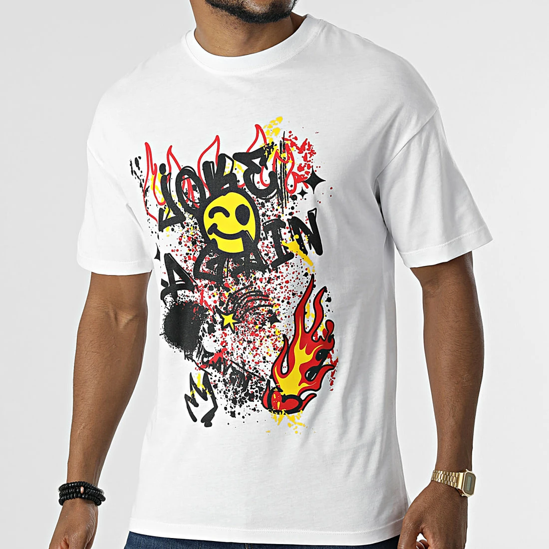 Sortie 🔥 Tee 👚 Shirt C5581 Blanc de KZR 🥰 3 Sortie 🔥 Tee 👚 Shirt C5581 Blanc de KZR 🥰