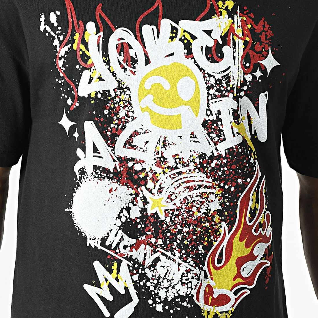 Bon marché 🌟 Tee 👚 Shirt C5581 Noir de KZR 🧨 4 Bon marché 🌟 Tee 👚 Shirt C5581 Noir de KZR 🧨 – Image 2