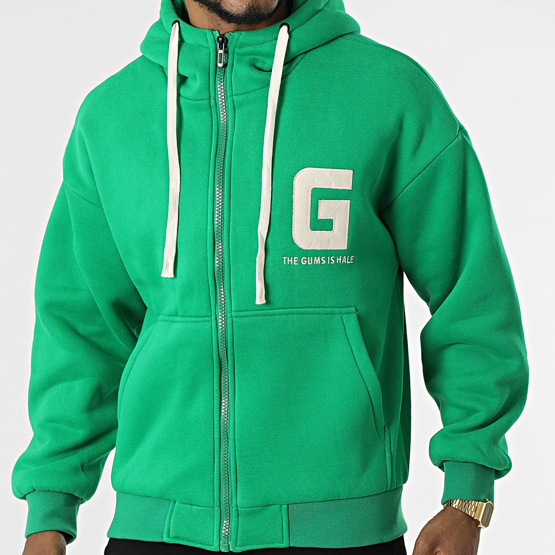 Vente flash 🔥 Veste Zippée Capuche MK21011 Vert de KZR 😍 3 Vente flash 🔥 Veste Zippée Capuche MK21011 Vert de KZR 😍